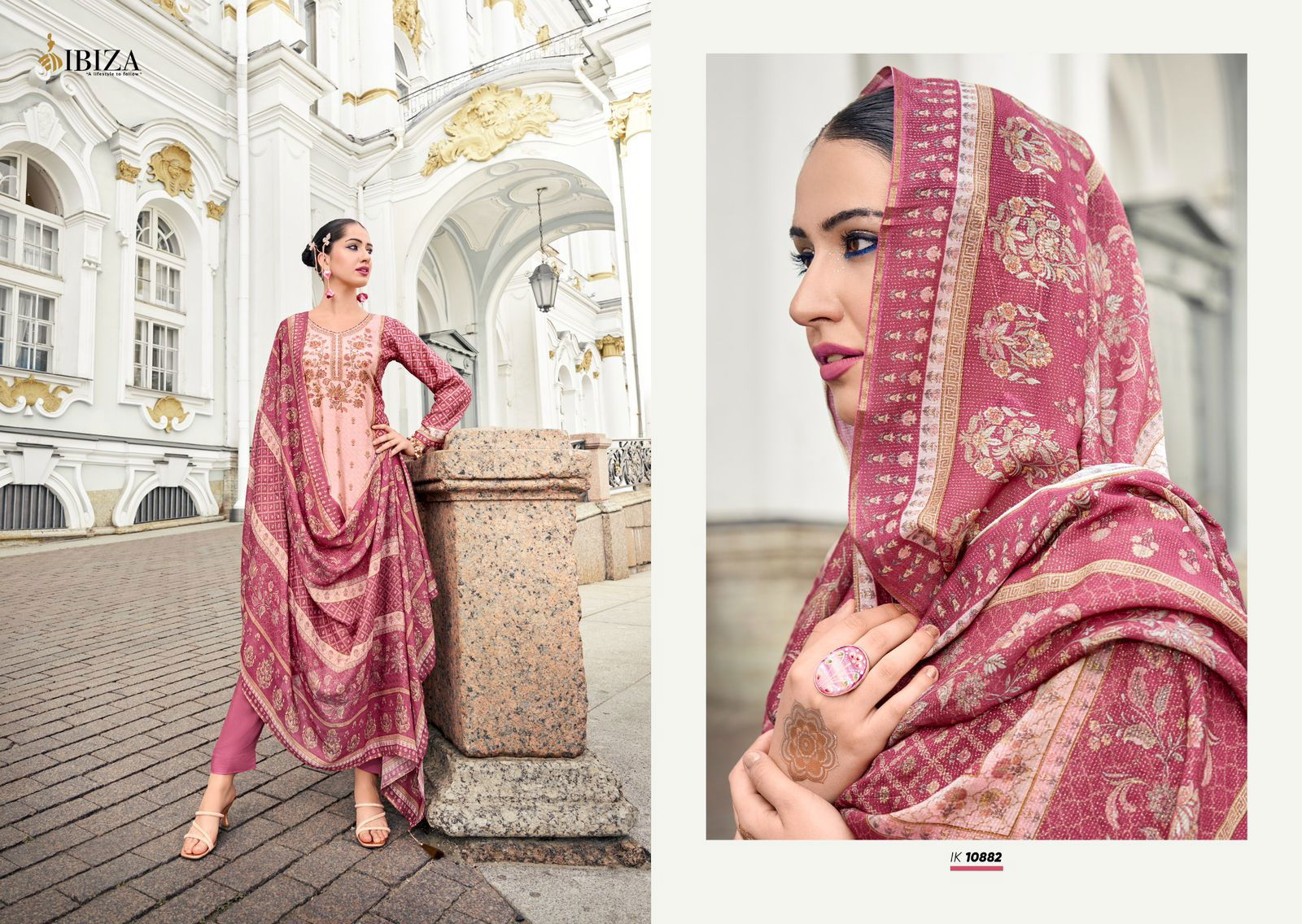 Iznik Vol 4 By Ibiza Simar Muslin Digital Printed Salwar Kameez Wholesale Shop In Surat